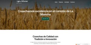 Portada de la web agroalfonso.es realizada con el Kit Digital"