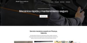Portada de la web autoneumaticospicanya.es realizada con el Kit Digital"