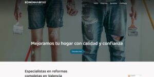Portada de la web romenhabitat.es realizada con el Kit Digital"
