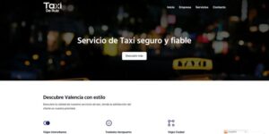 Portada de la web taxideruiz.es realizada con el Kit Digital"
