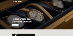Portada de la web timepast.es realizada con el Kit Digital"